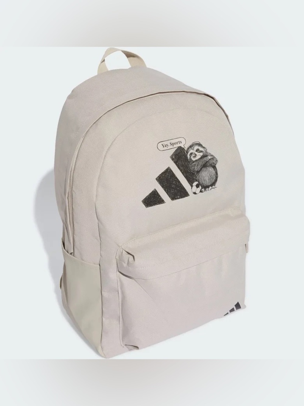 *New in Package* Adidas Classic 28L Backpack with Sloth Graphic • Beige/Black